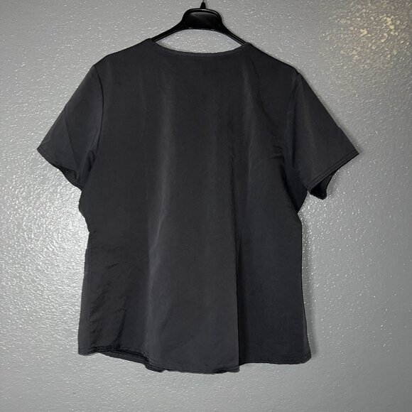 Scrubstar Black V-Neck Scrub Top Large Stretch Utility Pockets - Picture 4 of 4